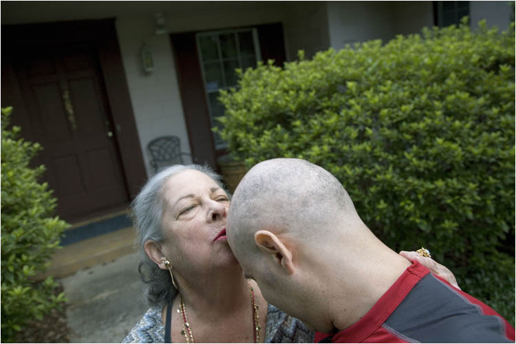 <b>It's Still Me, Mom</b><br>I was born with a full head of hair and my mom had never seen me bald. When she first saw me outside her front door, with cane in hand she came right over to give me a hug..